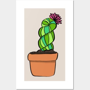 Potted Yarn Cactus Posters and Art